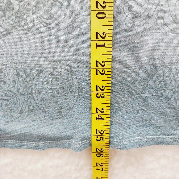 T-Shirt Size XL Aqua Blue Stud Rhinestone Boho Soft Glam Vacation Resort Whimsy - Picture 6 of 12